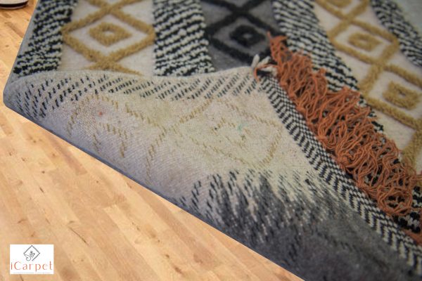 Authentic handmade gray carpet made in morocco