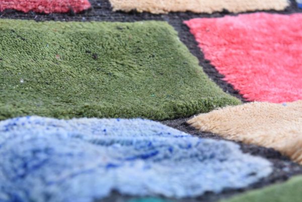 Multicolor Moroccan grid rug
