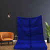 blue moroccan shaggy rug