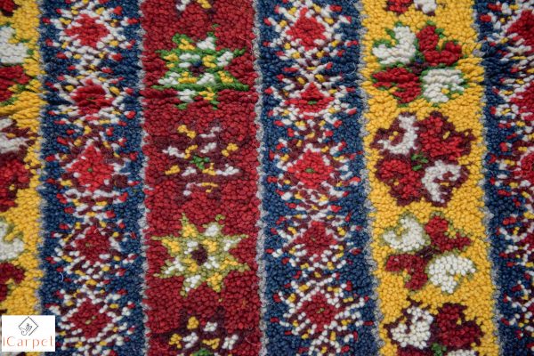 colorful floral handmade Moroccan carpet