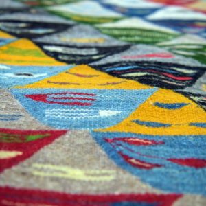 Colorful Moroccan Handmade Kilim rug