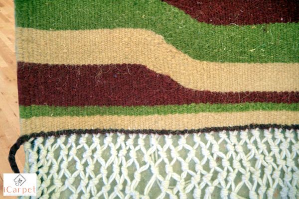 Handmade Moroccan kilim green rug