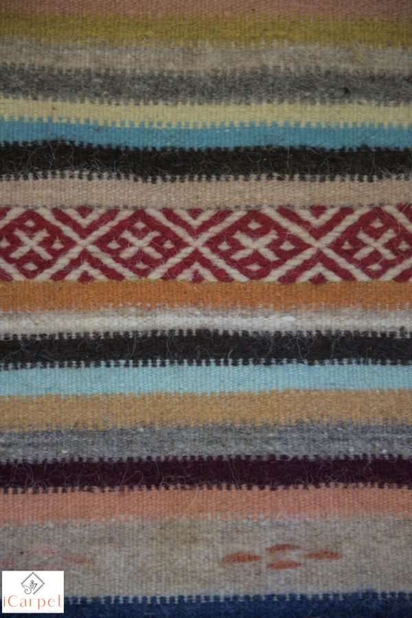 Fabulous colorful Moroccan handmade kilim rug