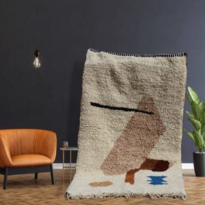 fluffy Moroccan minimalist rug