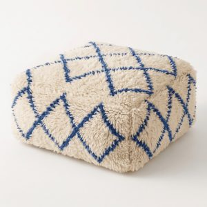 Authentic Beni Ouarain Handmade Berber Wool Pouf | Moroccan Floor Cushion | Handmade Ottoman | Boho Home Décor