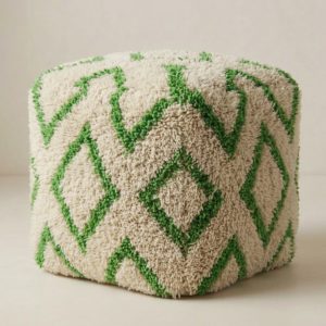 Authentic Beni Ouarain Handmade Berber Wool Pouf | Moroccan Floor Cushion | Handmade Ottoman | Boho Home Décor |